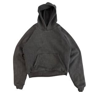 Jooniverse Lab Double Layered Washed Black Hoodie Sz S